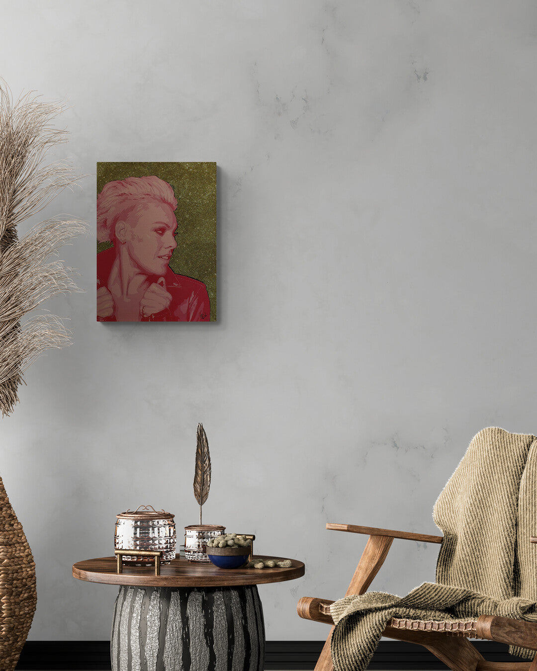 P!nk with Gold Glitter
