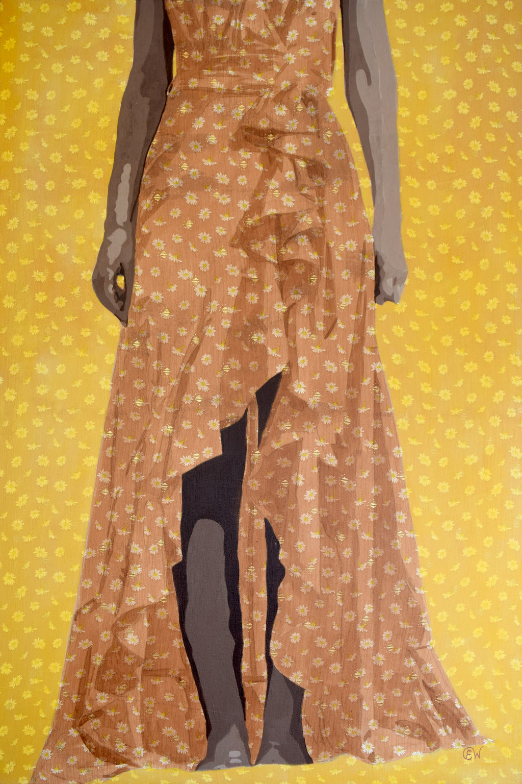 Ruffled Gown in Auburn